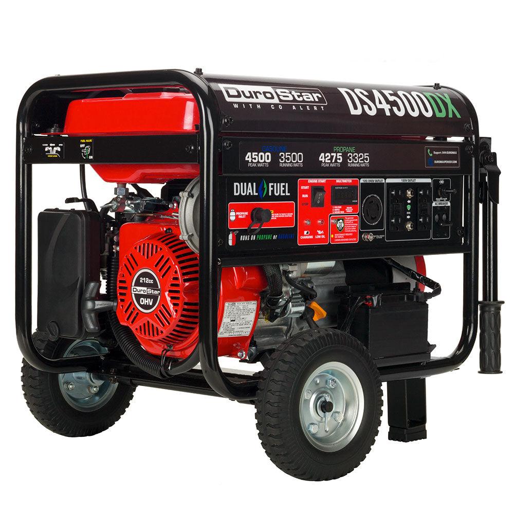 4,500 Watt Dual Fuel Portable Generator w/ CO Alert – DuroMax Power ...