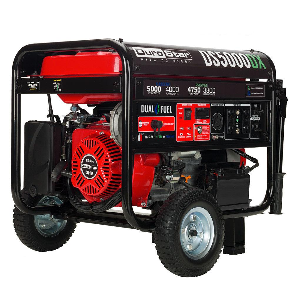 DuroStar  5,000 Watt Dual Fuel Portable Generator w/ CO Alert