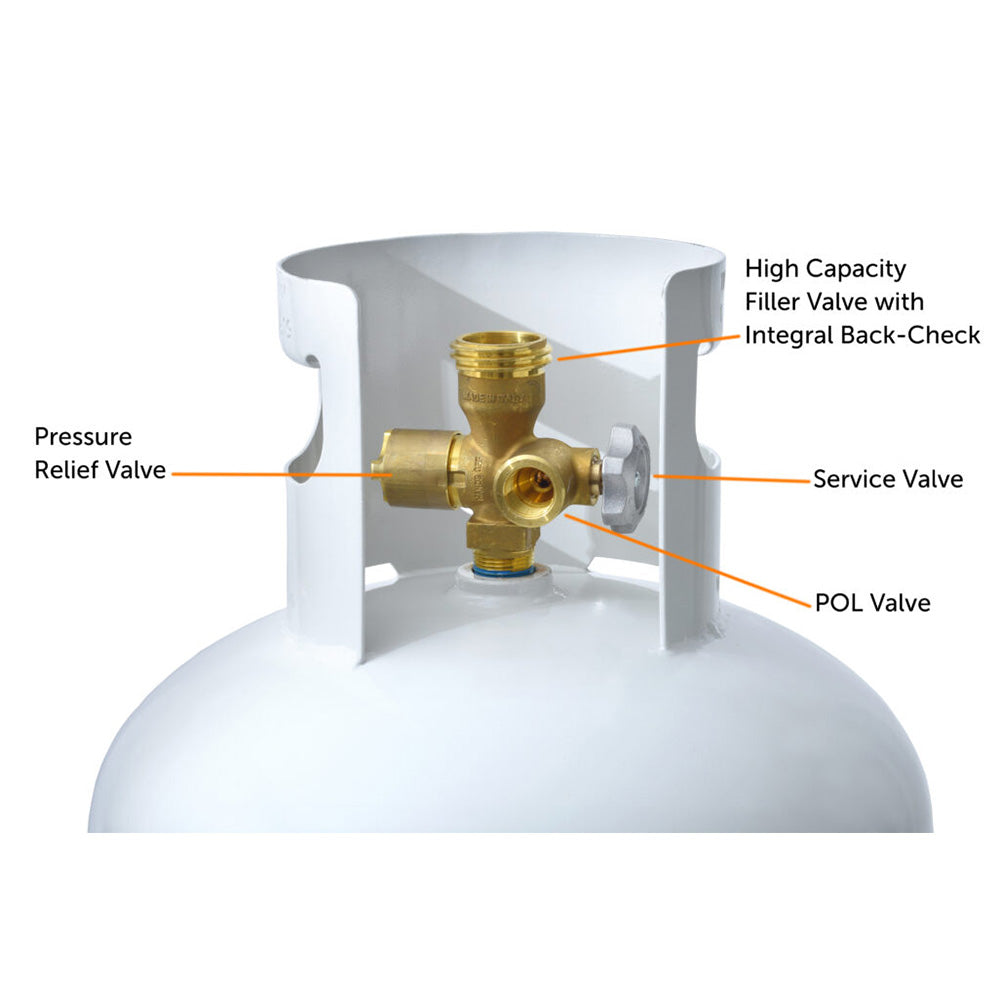 Flame King  Flame King YSN100MLT 100 LBS LP Cylinder Multi Valve