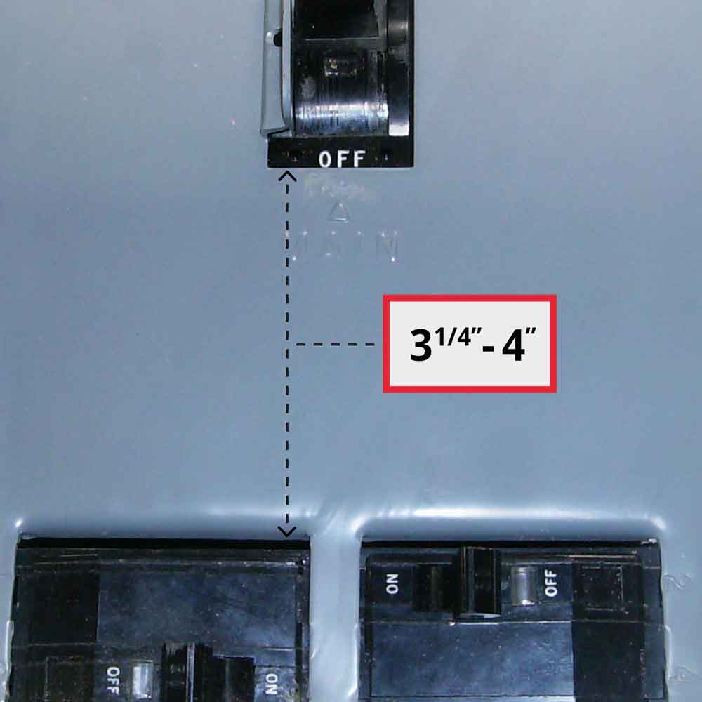 GenInterlock  GenInterlock SD-200VL Generator Interlock Kit Breaker Panel 150/200 Amp 3-1/4 -4" Square D Vertical Throw