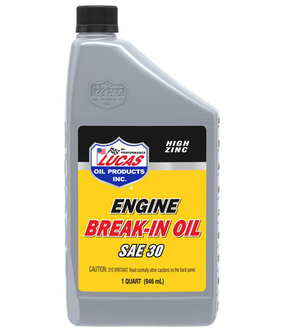 Lucas Oil Break-In Oil 1 Qt - SAE 30 for Smooth Engine Break-In Process