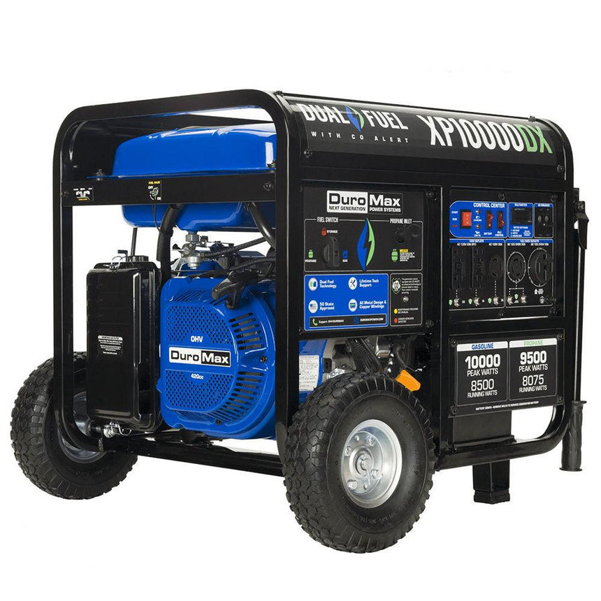 DuroMax  10,000 Watt Dual Fuel Portable Generator w/ CO Alert