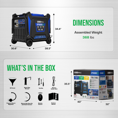 DuroMax  16,000 Watt Tri Fuel Portable Inverter Generator w/ CO Alert