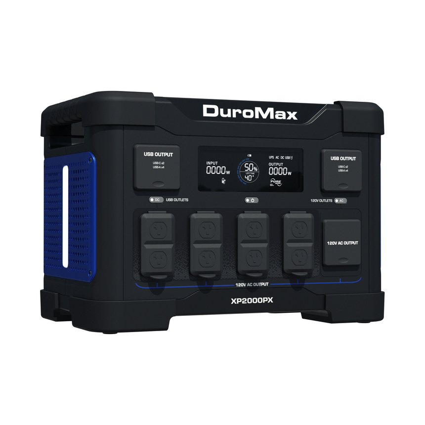 DuroMax  2000 Watt 1843 Wh LiFePO4 Portable Battery Backup Power Station