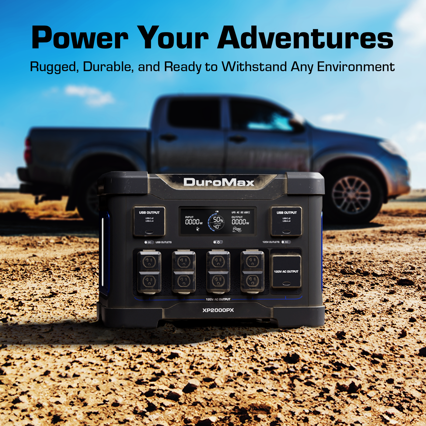 DuroMax  2000 Watt 1843 Wh LiFePO4 Portable Battery Backup Power Station