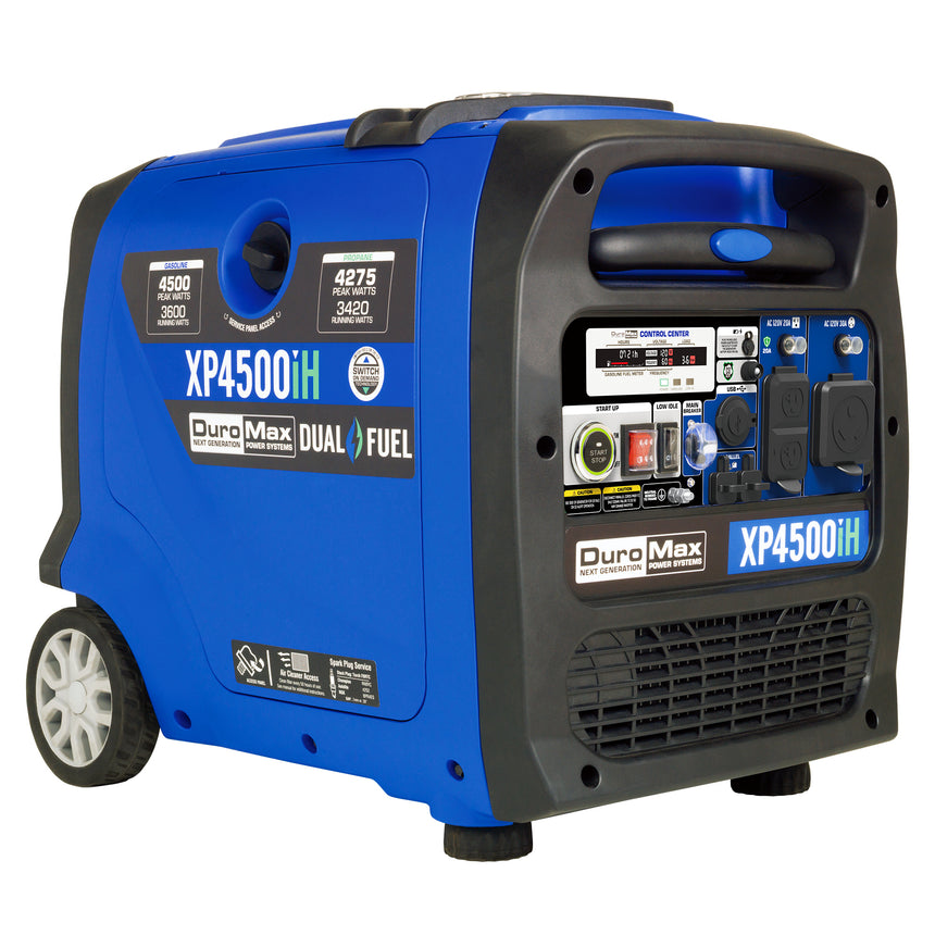 DuroMax  4,500 Watt Dual Fuel Portable Inverter Generator w/ CO Alert