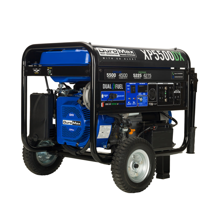 DuroMax  5,500 Watt Dual Fuel Portable Generator w/ CO Alert