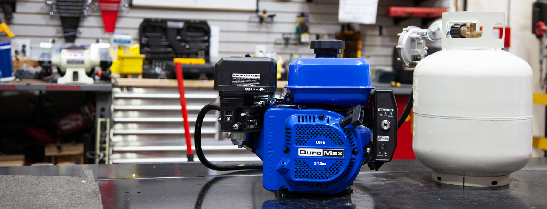 DuroMax XP16HP 420cc 1 Shaft Recoil Start Horizontal Gas Powered Engi –  Generator Factory Outlet