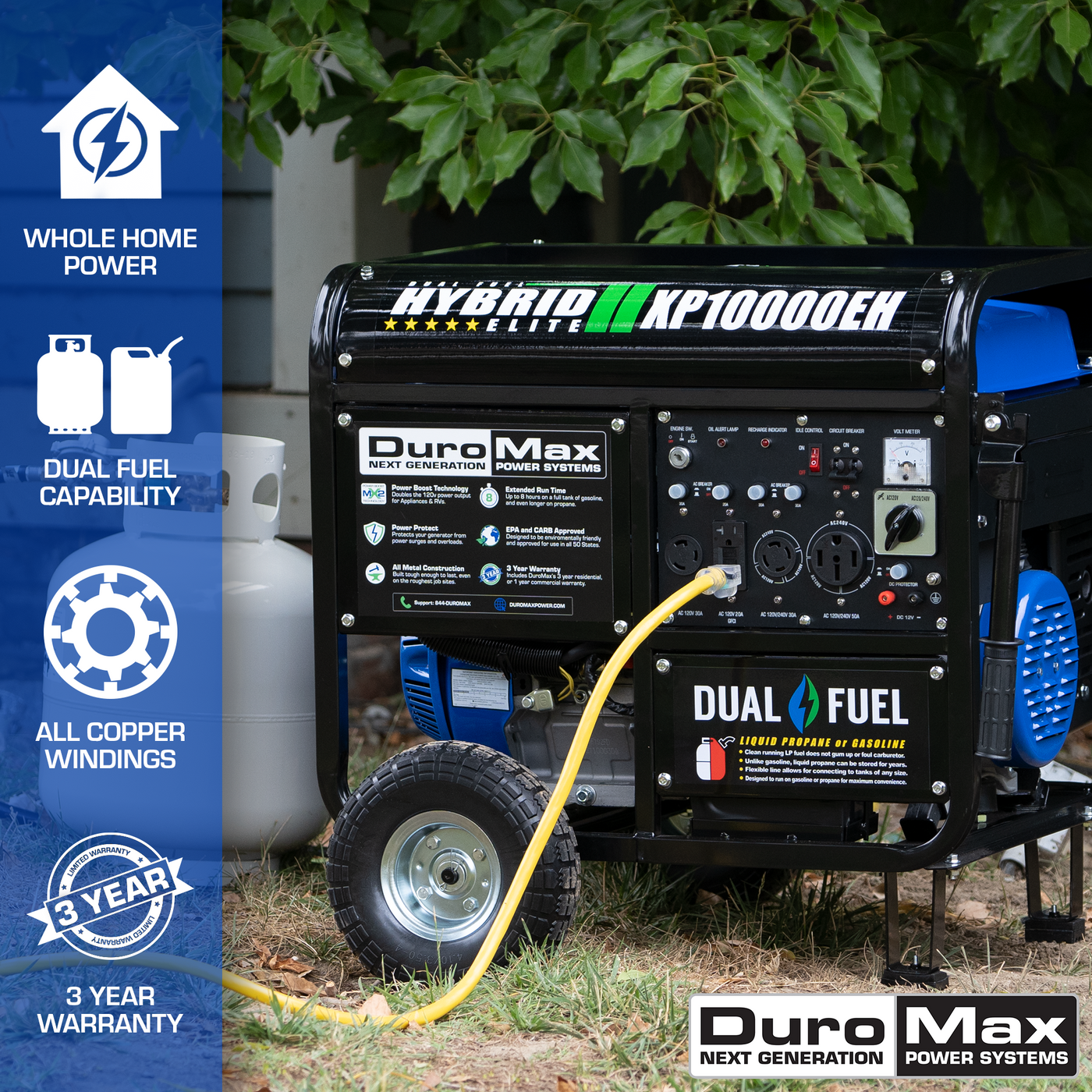 10,000 Watt Dual Fuel Portable Generator – XP10000EH – DuroMax