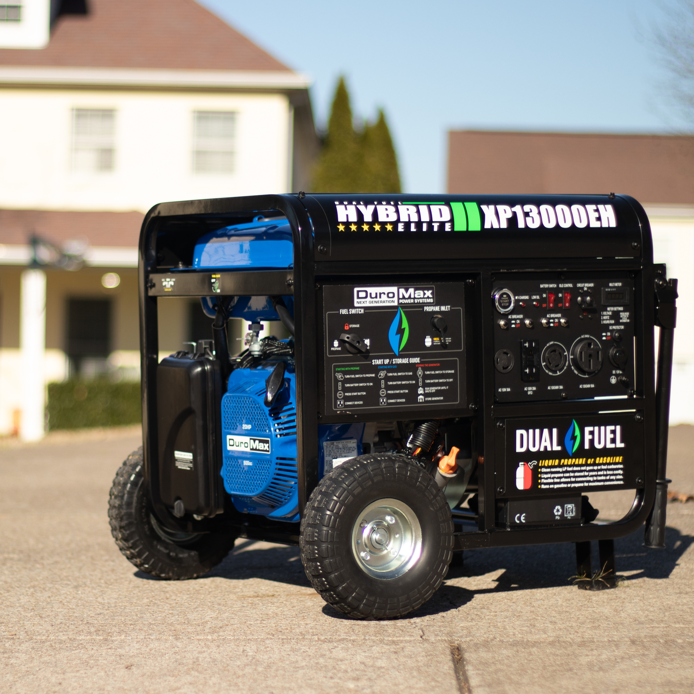13,000 Watt Dual DuroMax – Equipment – Power Fuel Portable Generator XP13000EH